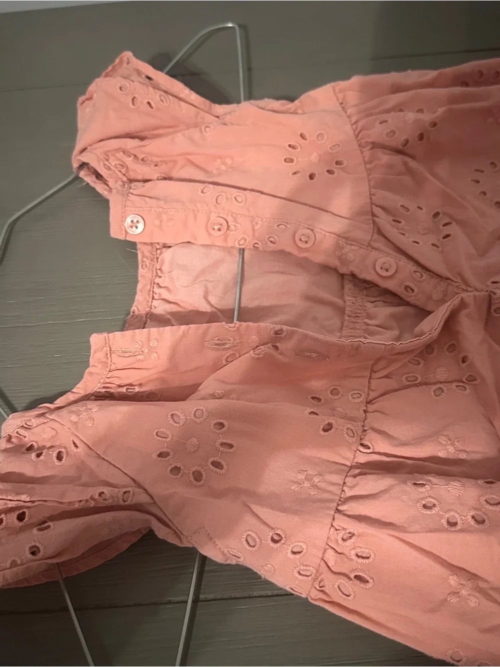 Carter's Peach Eyelet Cotton Dress